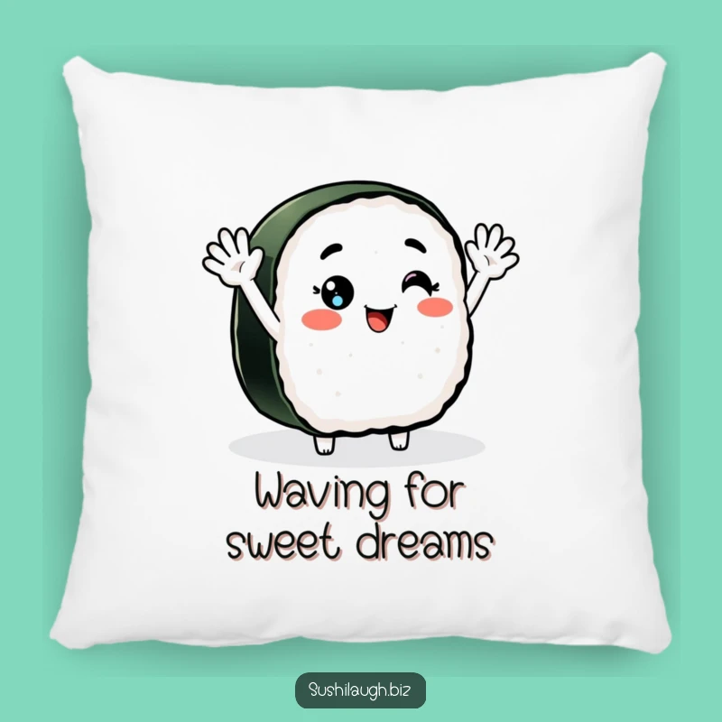 Funny Smiling Nigiri Sushi Pillow: Cozy Enthusiastic Comfort Decor