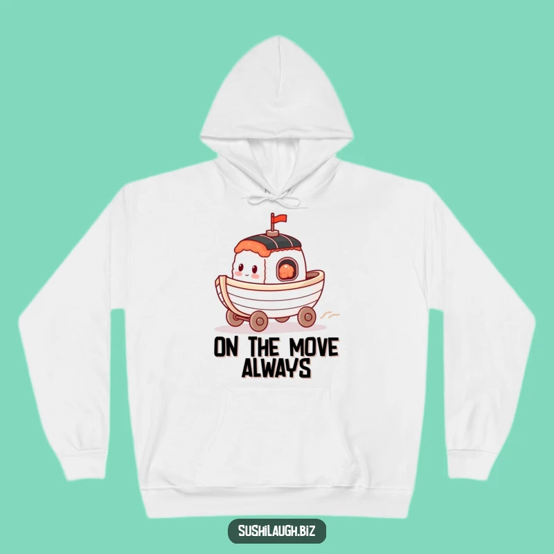 Funny Racing Sushi Boat Hoodie: Cozy Happy Wheels Cruise Wear