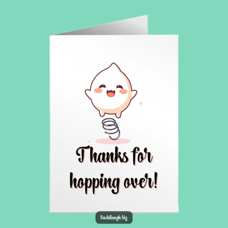Free Printable Mochi Thank You Card: Springy Gratitude Downloadable Gift