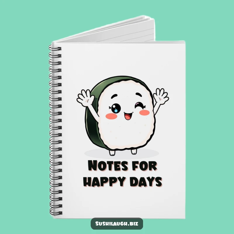 Funny Smiling Nigiri Sushi Notebook: Enthusiastic Notes & Ideas Gift