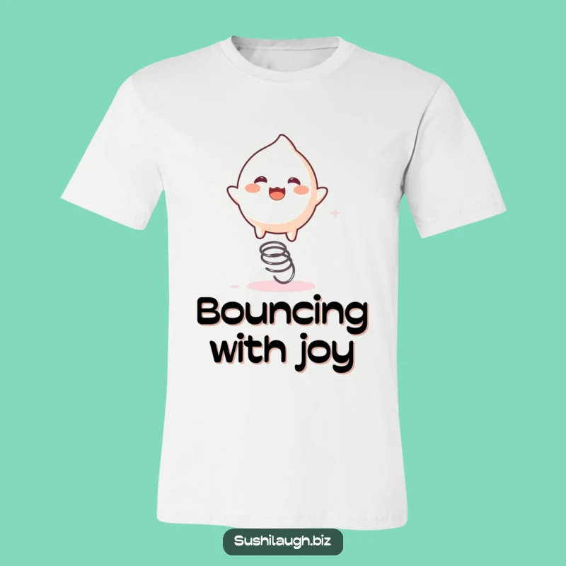 Funny Mochi Spring T-Shirt: Comedic Bouncing Character Tee, Ideal Funny Gift