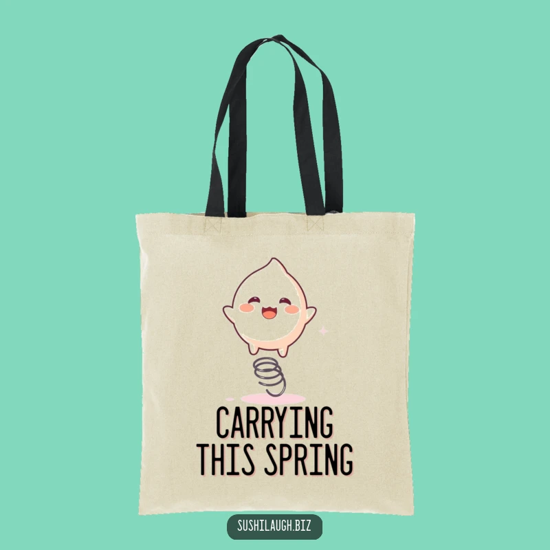 Funny Mochi Spring Tote Bag: Durable Bouncing Carryall, Great Comedic Gift