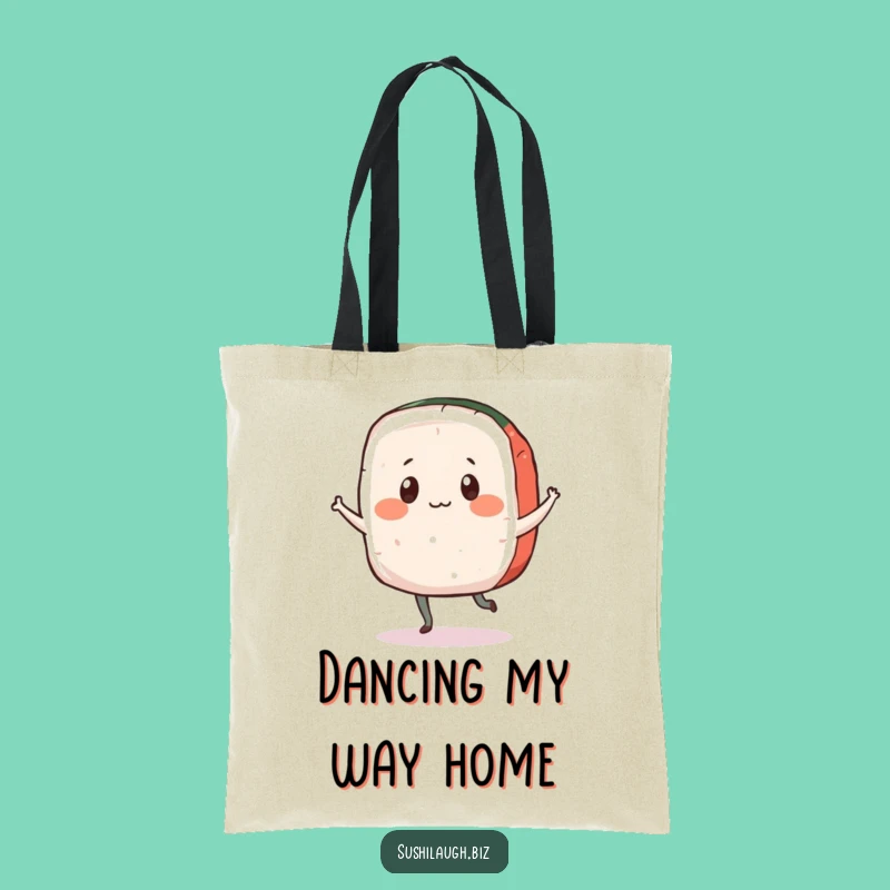 Funny Dancing Sashimi Tote Bag: Playful Jigging Fish Accessory